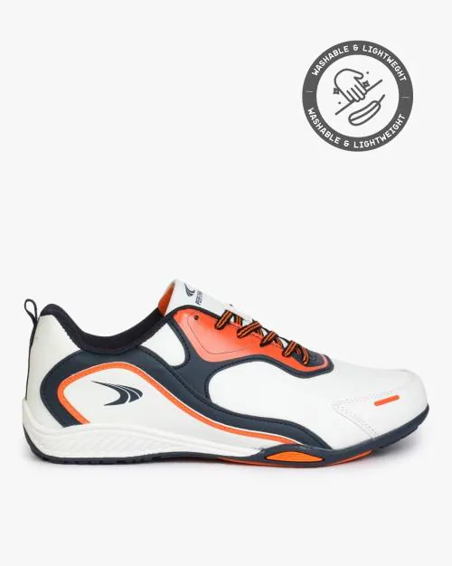 Lace-Up Lifestyle Shoes with Contrast Panels