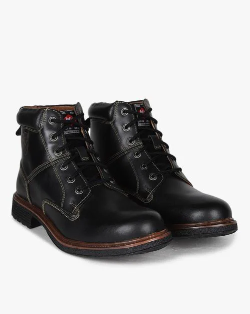 Lace-Up Ankle-Length Boots