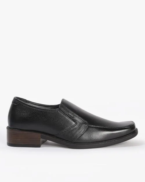 Square-Toe Slip-On Formal Shoes