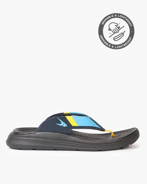 Slip-On Sandals with Contrast Straps