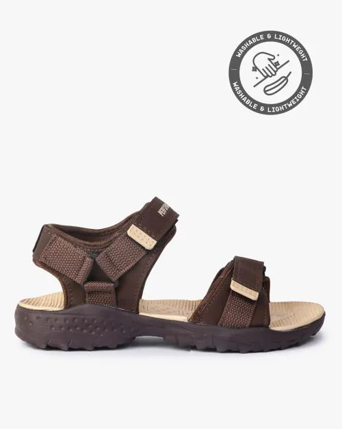 Double-Strap Slip-On Sandals with Velcro Closure