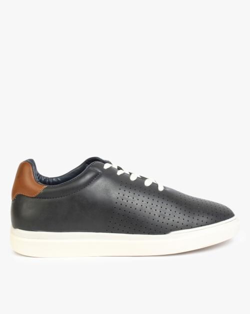 Low-Top Lace-Up Shoes with Perforations