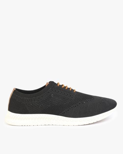 Low-Top Lace-Up Shoes with Perforations