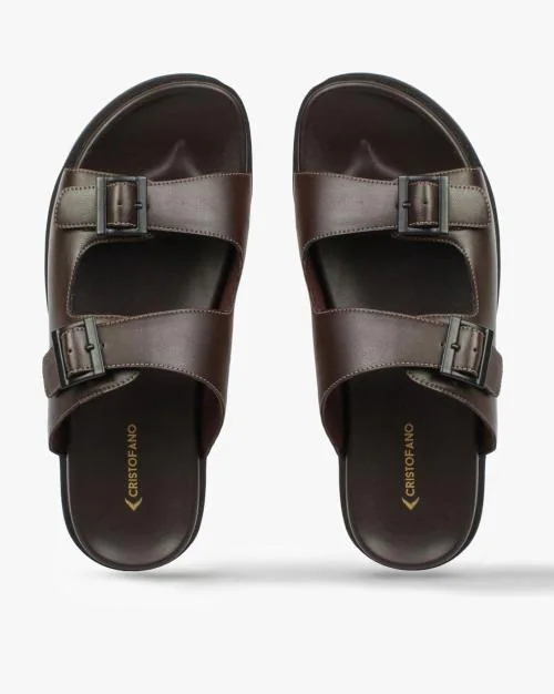 Men Slip-On Sandals with Buckle Fastening Straps