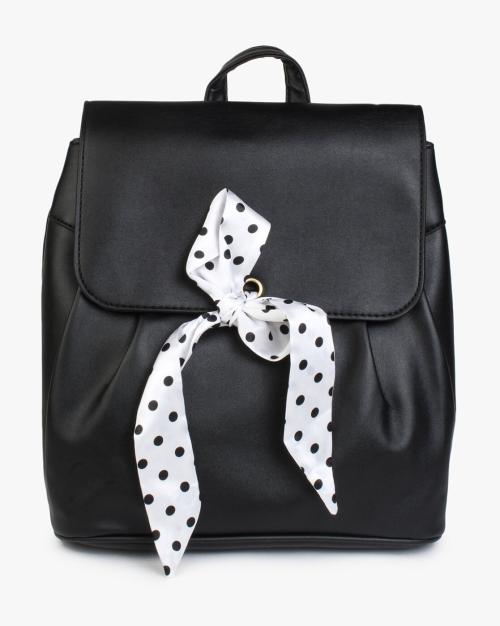 Fold-Over Backpack with Bow