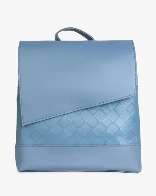 Panelled Backpack with Fold-Over Flap