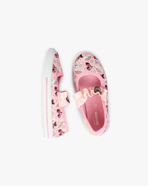 Mickey-Mouse Print-Slip-On Shoes