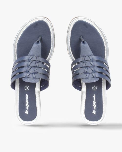 Open-Toe T-Strap Flat Sandals