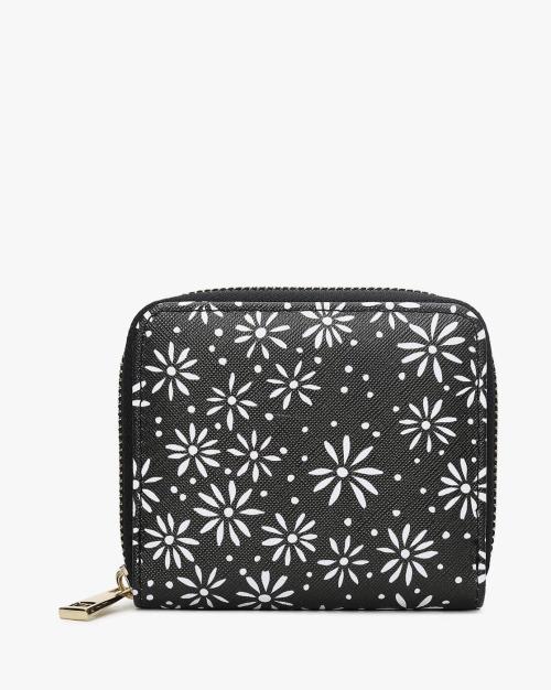 Floral Print Zip-Around Wallet