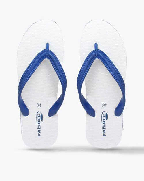 Brand Print Thong-Strap Flip-Flops