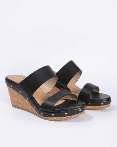 Women Dual-Strap Wedges