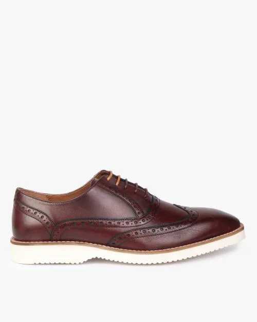 Wingtip Lace-Up Oxford Shoes