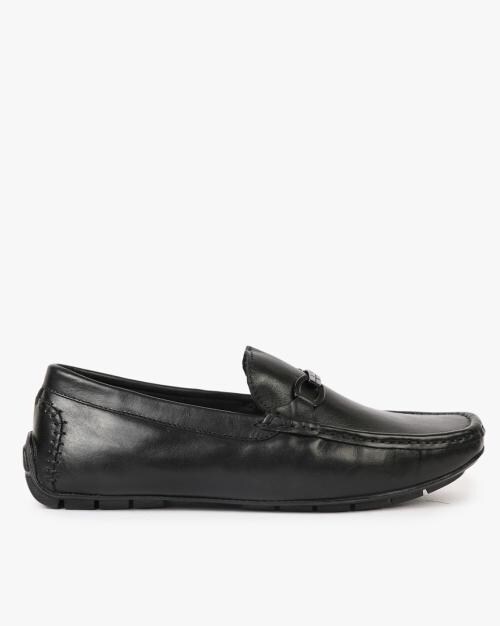 Buy Leather SlipOn Loafers with Metal Accent Online at Best Prices in