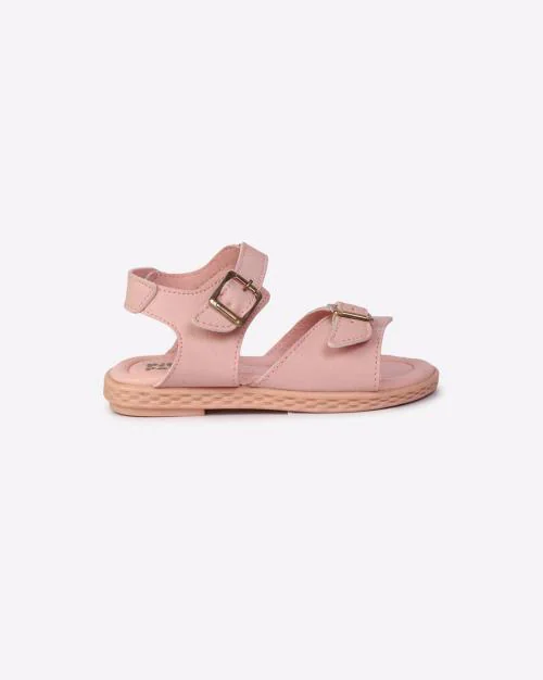Double-Strap Sandals with Buckle Closure