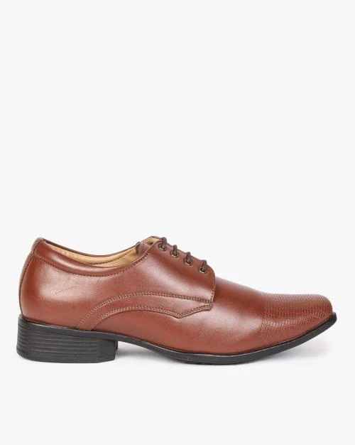Square-Toe Formal Derby Shoes