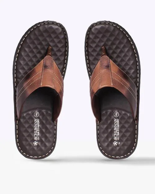 Thong-Strap Slip-On Sandals