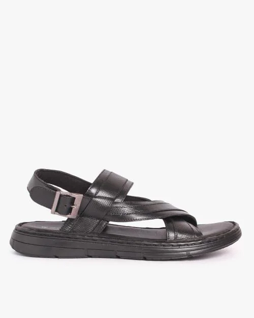 Criss-Cross Strap Slip-On Sandals