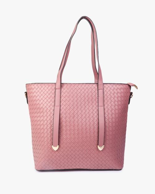 Buy Basket Weave Tote Bag with Zip Closure Online at Best Prices in