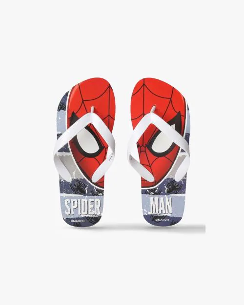 Spider-Man Print Thong-Strap Flip-Flops
