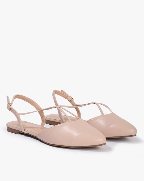 Pointed-Toe Slingback Mules