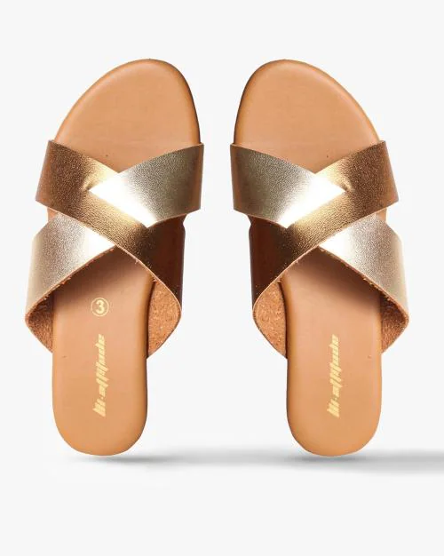 Women Criss-Cross Slip-On Sandals