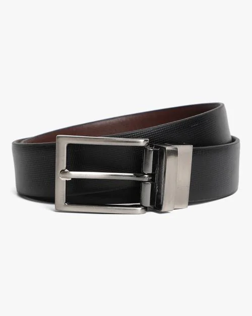 Leather Belt with Tang-Buckle Closure