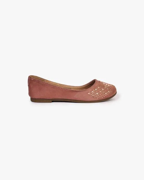 Girls Embellished Slip-On Ballerinas