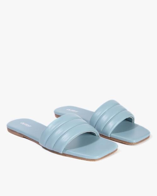 Open-Toe Slip-On Flat Sandals