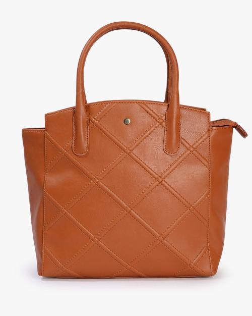 Quilted Tote Bag with Dual Strap