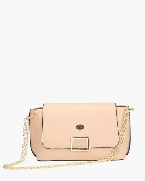 Sling Bag with Metal Logo Accent