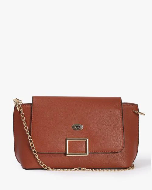 Sling Bag with Metal Logo Accent