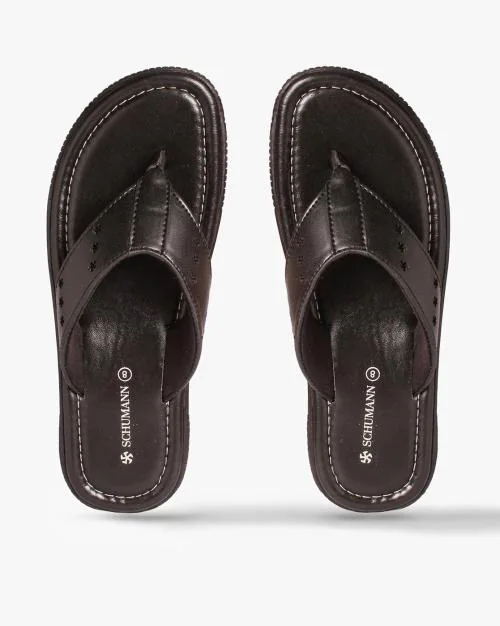 Men Thong-Strap Slip-On Sandals