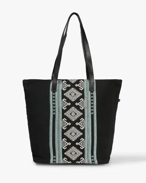 Geometric Print Tote Bag