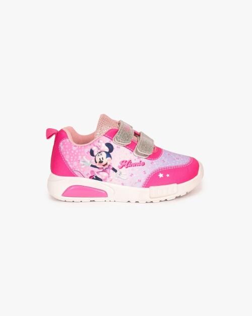 Girls Minnie Mouse Print Slip-On Shoes