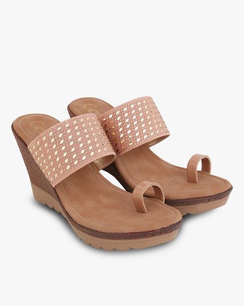 Embellished Toe-Ring Wedges