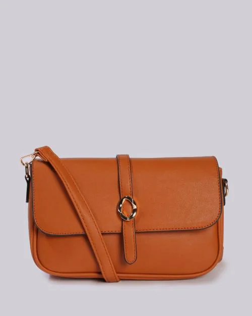 Women Sling Bag with Metal Accent