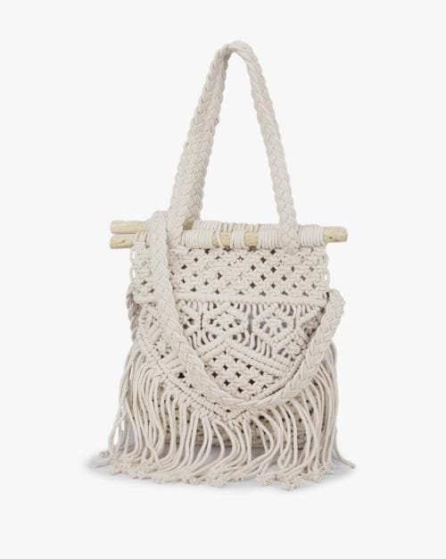 Women Macrame Knit Sing Bag