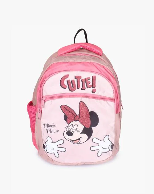 Girls Minnie Mouse Print Backpack