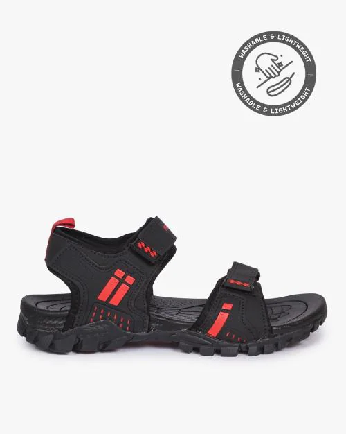 Men Dual-Strap Velcro-Fastening Sandals