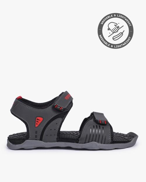 Men Dual-Strap Velcro-Fastening Sandals