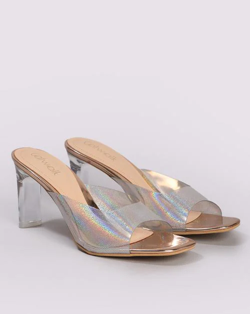 Women Slip-On Block Heeled Sandals