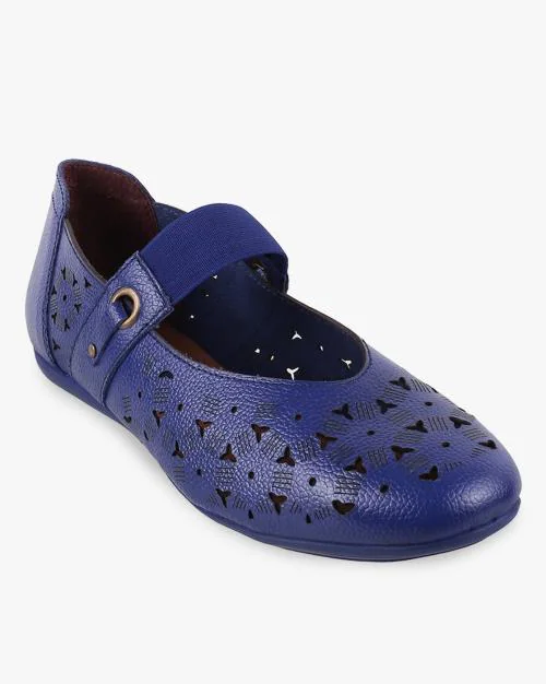 Women Perforated Slip-On Ballerinas