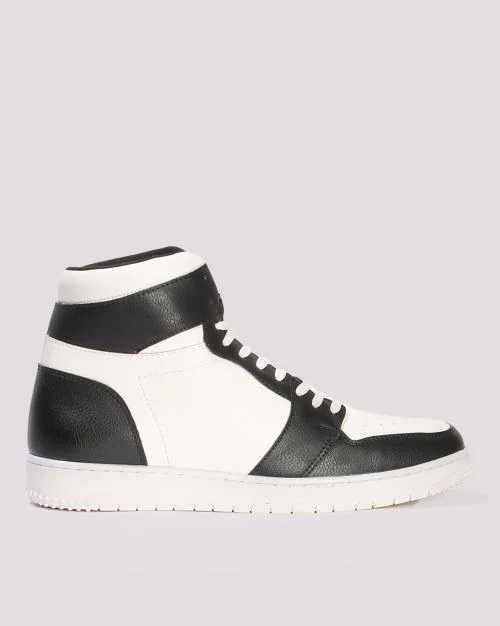Men High-Top Lace-Up Shoes