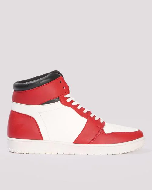 Men High-Top Lace-Up Shoes