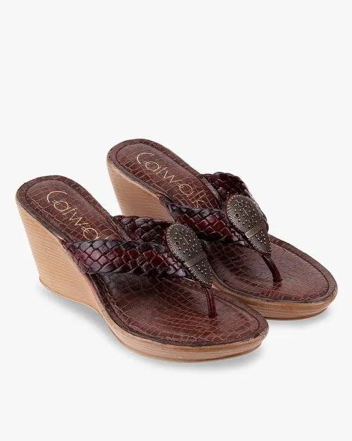 Women Thong-Strap Wedges