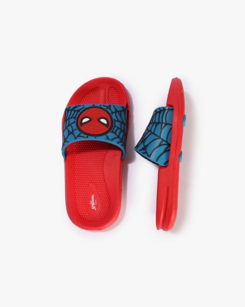 Boys Spider-Man Pattern Slides