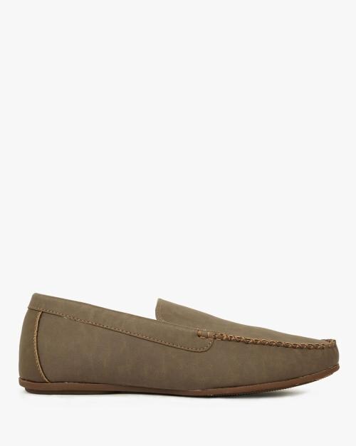 Panelled Slip-On Moccasins