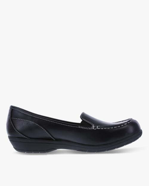 Panelled Loafers with Contrast Stitch Detailing