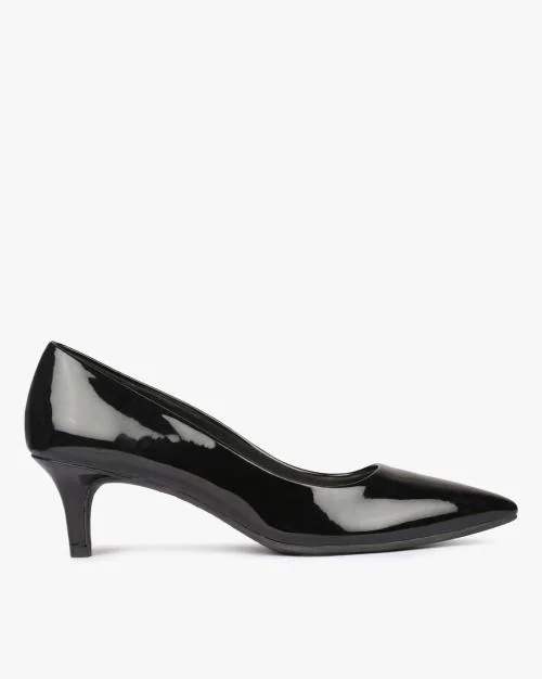 Glossy Pointed-Toe Pumps