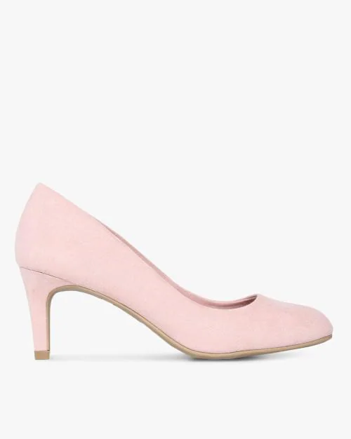 suede round toe pumps
